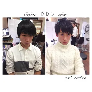 ショート パーマ メンズ 成松 勇治のヘアスタイル