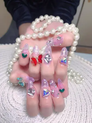 ネイル ネイルサロンAiri 長さ出し·シンプルのネイルデザイン