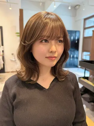 ミディアム 大阪/ショート特化型 美容師/吉留亜門のヘアスタイル