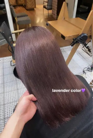 セミロング 透明感カラー| める🎀のヘアスタイル