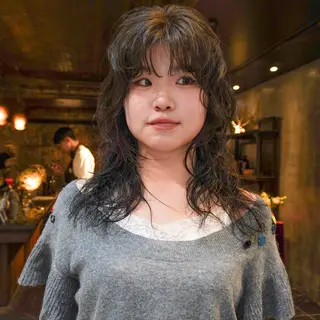 ミディアム カラー パーマ ニュアンスデザイン/ SHOUTOのヘアスタイル