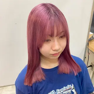 ミディアム カラー 惣木 菜穂のヘアスタイル