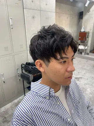 ミディアム メンズ CHROM TOKYO A.L.T所属・【メンズ・パーマ】 藪 清正のヘアスタイル