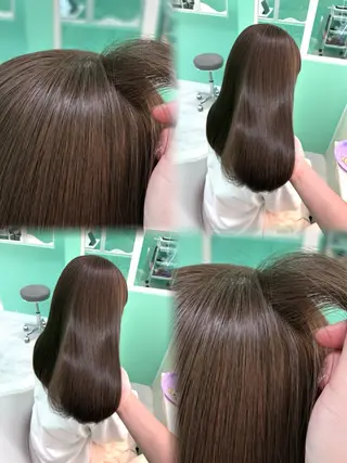 セミロング カラー Ella所属・nana【艶髪】/ レイヤー/縮毛矯正のヘアスタイル