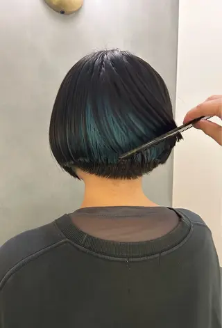 ショート カラー 🦖ミニボブ/ボブ /MOEKA🦕のヘアスタイル