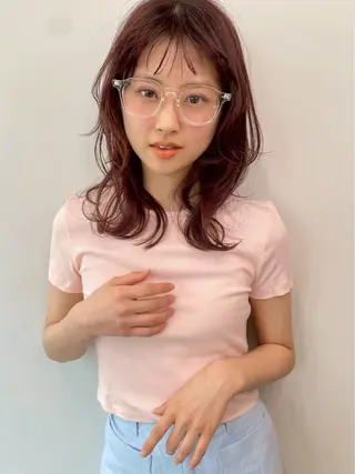 カラー miku/天神 艶カラーのヘアスタイル