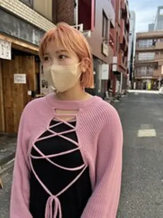 ショート nelke/レイヤー 立川/ブリーチのヘアスタイル