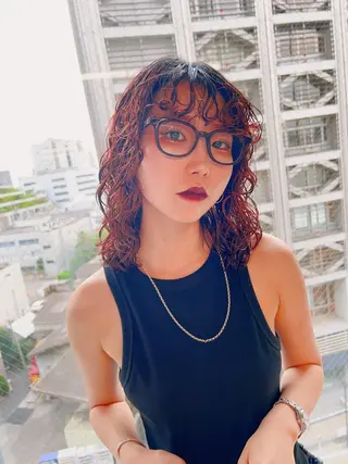 セミロング カラー パーマ ヘアアレンジ 【代表】 たき〜のヘアスタイル