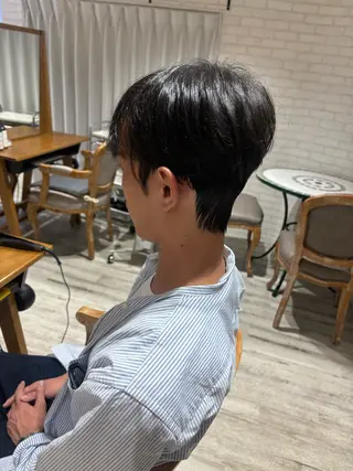 ショート パーマ メンズ 透明感/韓国風 HIRARIのマツエク・マツパデザイン