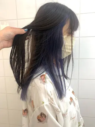 セミロング カラー ヘアアレンジ 🧨ブリーチー×ボブ レイヤー💎じゅえるのヘアスタイル