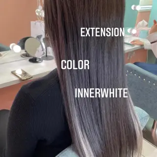 ロング カラー エクステ🩵ブリーチ 韓国ヘア🩵KAEのヘアスタイル