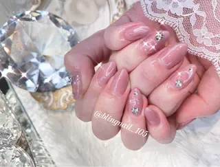 ネイル 23時まで❤︎韓国、 ワンホンネイルのネイルデザイン