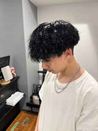 カラー パーマ メンズ 大名/透明感カラー/ 中明度カラー/徹平のヘアスタイル