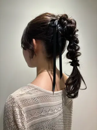 セミロング ヘアアレンジ ducha所属・DUCHA Tomida naoのヘアスタイル