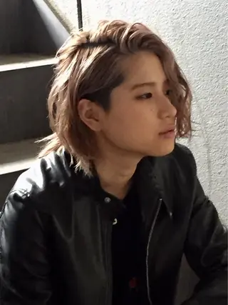 ショート カラー ヘアアレンジ アンドウ ユウ/ レイヤーカット/韓国のヘアスタイル