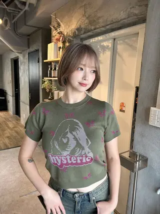 ショート カラー 心斎橋ヘアカラー ブリーチmarinaのヘアスタイル