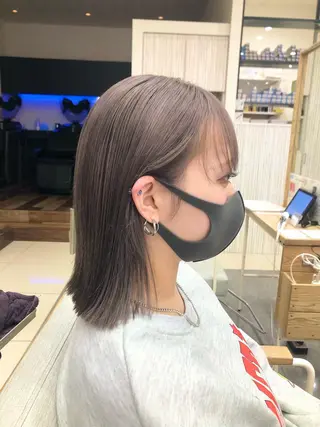 ミディアム 太白区白髪ぼかし/ ボブカット/千葉達人のヘアスタイル