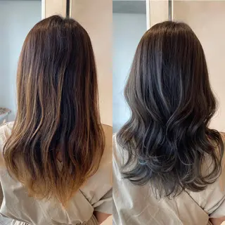 ロング カラー On所属・顔まわりカット🌟 くびれヘア/寺門遥輝のヘアスタイル