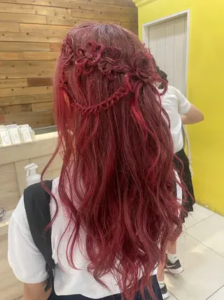 ロング 韓国カラー／エクステ 松戸梨杏のヘアスタイル