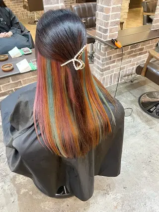 ロング カラー ACROあべの店所属・艶カラー/インナー /グラデ/大西小百合のヘアスタイル