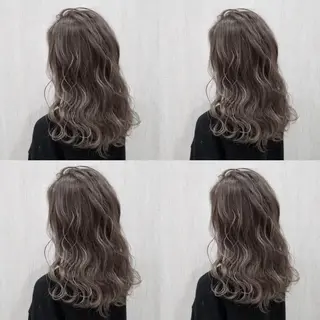 セミロング カラー ヘアアレンジ 🦋韓国ヘア 坂本 菜摘🦋のヘアスタイル