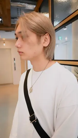 ミディアム カラー メンズ December/jingumae所属・メンズパーマ 特化うえちりくのヘアスタイル