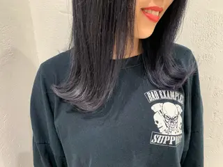 セミロング カラー ヘアアレンジ 🫧透明感カラー/ ボブ/小笠原汐海🪽のヘアスタイル