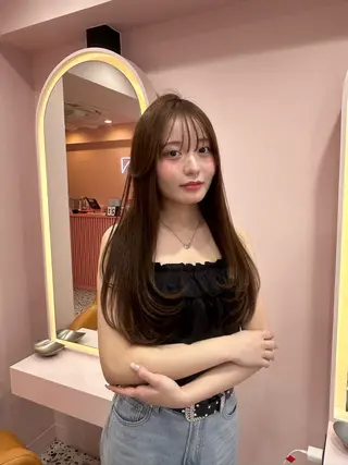 ロング 透明感カラー♡ 原宿美容室￤Rinaのヘアスタイル