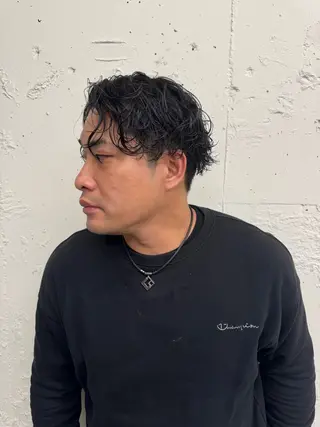 ミディアム パーマ メンズ 💈メンズ特化💈 TASUKUのヘアスタイル