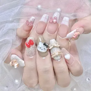 ネイル 🎀erika 長さだし💗モチ最高のネイルデザイン