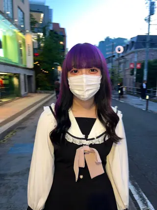 ロング カラー ヘアアレンジ 🩶【推しハイトーン 】yuzu🩶のヘアスタイル