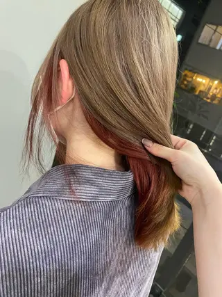 ミディアム カラー ヘアアレンジ ボブ /ニュアンス/ satomi🧸💖のヘアスタイル