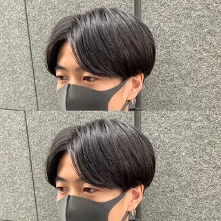 パーマ メンズ beautism clock所属・韓国風🇰🇷うる艶 レイヤー/海青🫧のヘアスタイル