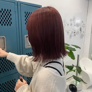 ミディアム カラー 田口 花葉のヘアスタイル