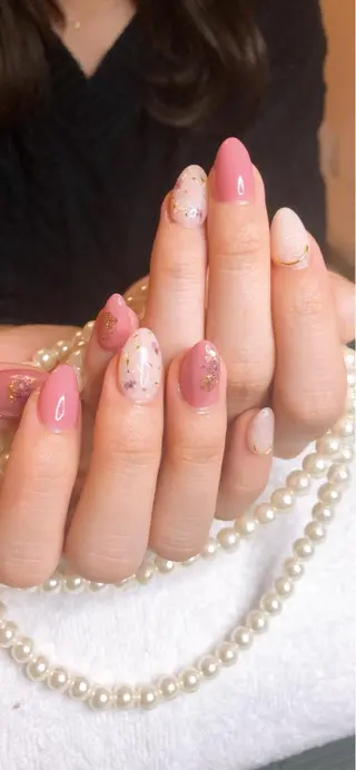 ミディアム ネイル 長さ出し専門 nynaのネイルデザイン