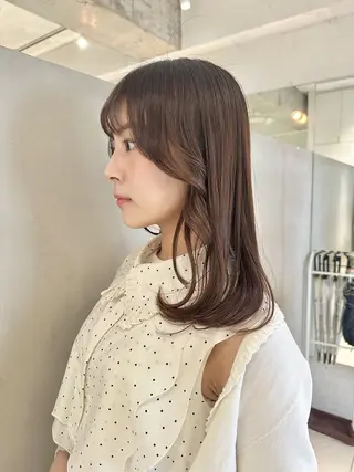 ロング カラー くすみカラー/メンズ ‎/縮毛/川添桃花‎のヘアスタイル