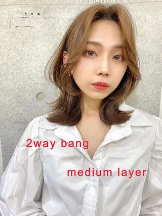 ミディアム カラー SALOWIN吉祥寺suite店所属・似合わせレイヤー 🇰🇷荒木洋文のヘアスタイル