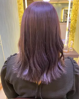 セミロング カラー ✨垢抜け✨3Dカラー 山本美侑のヘアスタイル