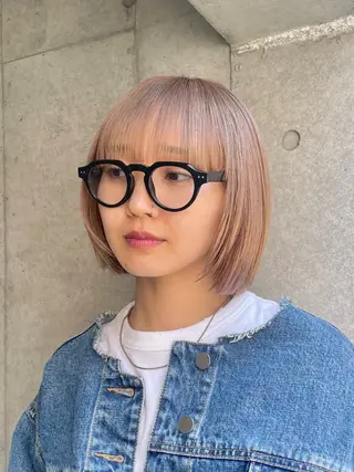 ショート 🪞きら艶ロング カラー🩶 azuのヘアスタイル