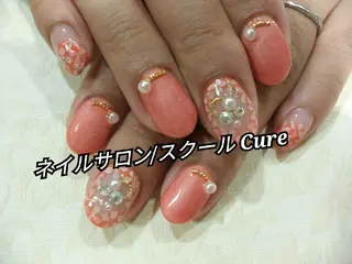 ミディアム ネイル ネイルサロン Cureのネイルデザイン