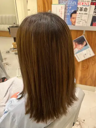 セミロング カラー 髪質改善/縮毛矯正 艶髪🔥高杉のヘアスタイル