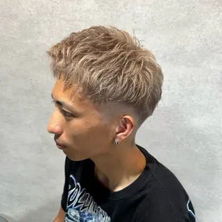 ショート カラー パーマ ヘアアレンジ メンズ 仕上がり満足度No. 1🔥BLUCK🔥のヘアスタイル