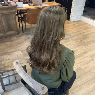 ロング カラー 酸性縮毛矯正 梅田茶屋町 Juriのヘアスタイル