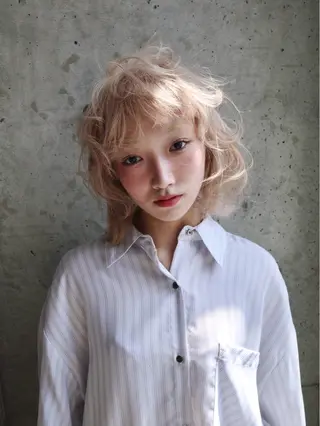 ショート カラー 原宿ハイトーンカラー 🥑/aimuのヘアスタイル