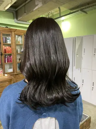 ミディアム カラー ボブヘアカット Rikapi❤️のヘアスタイル