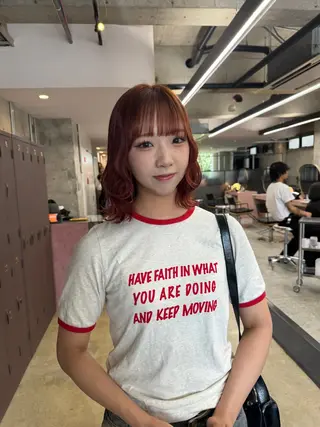 ミディアム 森田遥奈/透明感カラ ー/似合わせカットのヘアスタイル