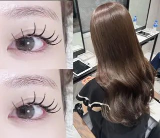 ロング カラー 韓国風顔まわり/ベー ジュ/マツエク♡美咲のマツエク・マツパデザイン