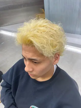 カラー パーマ メンズ シャドウパーマ/ ルーズパーマ/メンズのヘアスタイル