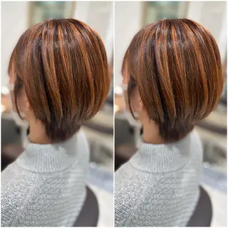 ショート カラー 全席個室　暖色カラー Zina松園優香🌸のヘアスタイル