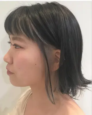 ミディアム カラー 透明感・艶カラー/ 坂田友梨奈のヘアスタイル